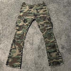 Paint splatter camo cargo pants